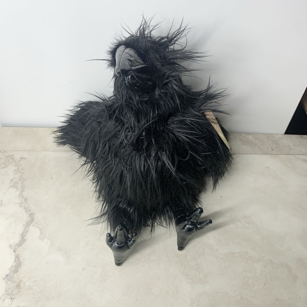 Folkmanis Hand Puppet Raven 2430 Black Bird Crow Plush Stuffed Animal Large 16"